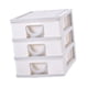 thumbnail image 5 of Caja de almacenamiento de escritorio de 3 niveles, organizador de artículos diversos, multifunción, ahorra espacio en el escritorio. Gris, 5 of 9