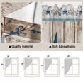 thumbnail image 5 of Texas Star Rustic Swag Valances for Windows, Kitchen Window Curtains Over Sink, Country Blue Berry Brown Wooden Plank Window Treatment Curtains for Living Room/Bedroom Curtains 2 Panel Sets 36"x45", 5 of 8