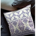 thumbnail image 5 of HomeRoots 411108 6 x 26 x 26 in. Off White & Navy Zippered Damask Indoor & Outdoor Throw Pillow, 5 of 5