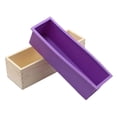 thumbnail image 1 of 42 Rectángulo Jabón De Silicona Caja De Inicio Herramientas De Fabricación De Jabón De Bricolaje Púrpura Yinane pan de moldes de jabón de silicona, 1 of 8