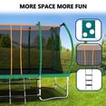 thumbnail image 2 of Trampoline 8 x 14FT, Rectangular Trampoline with Enclosure, Safety Net, Storage Bag and Football Target Cloth, SEGMART Rectangle Trampoline for Kids and Adults, Outdoor Backyard Trampoline, Green, 2 of 8