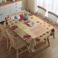 thumbnail image 2 of Pioneer Flower Floral Print Pattern Rectangle Tablecloth 60"x84",Waterproof Polyester Rectangle Table Cloth, Wipeable Spillproof Polyester Tablecloth for Dining, Camping, Indoor and Outdoor, 2 of 5