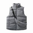 thumbnail image 2 of Gamivast Quilted Vest Women Corduroy Loose Zip up Stand Collar Sleeveless Jackets with A Crossbody Bag Padded Warm Winter Coats with Pockets Fall Trendy Outerwear, 2 of 7