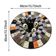 thumbnail image 2 of 15.7in Halloween 3D Witch Illusion Area Rug, Candy Corn Abyss, Quilted Round Doormat, Soft Durable, Non-, Home Haunted House Party Decor, 2 of 6