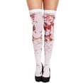 thumbnail image 2 of Medias de Halloween,Medias blancas con sangre,Medias manchadas de sangre,Disfraz de Halloween,Medias zombis,Sostenga el disfraz de Halloween,Medias zombis,Calcetines de Halloween, 2 of 5