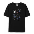 thumbnail image 7 of Starry Sky Men's T Shirts Universe T-Shirt for Men Stars Crew Neck Tees Cotton Tops, Black, L, 7 of 7