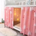 thumbnail image 2 of Bottom Bunk Bed Curtains Dorm Home Privacy Bed Cloth Curtain Shading Breathable Bed Canopy with Rope and Buckles for Kids Teen Loft Bed Single Sleeper, 2 of 3