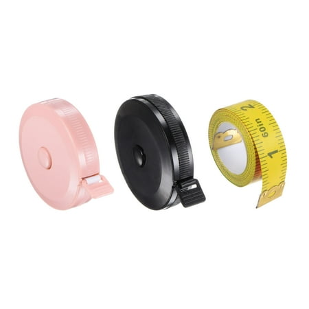 

Uxcell 3pcs 150cm Soft Retractable Measuring Tape with 150cm Multicolor Soft Ruler Cool Red Black