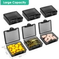 thumbnail image 2 of 6 Pack Pocket Pill Box,Mini Pill Organizer,Daily Pill case, Portable Pill Box for Travel,Mini Pill Container (Black), 2 of 7