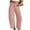 Pink, variant on RYRJJ Womens Mid Rise Cord Barrel Pants Casual Baggy Wide Leg Corduroy Cropped Ankle Pants Trousers with Pockets(Coffee,L)