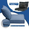 thumbnail image 4 of XIZZI Luxury Outdoor Sofa Cushion for Patio Furniture, 24*24*5.7 Deep Seat Cushions and Back Cushion Set for Wicker Chair, Water Resistant Fade Resistant, Blue, 4 of 6