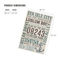 thumbnail image 3 of Lantern Press 1000 Piece Jigsaw Puzzle, Sea Isle City, New Jersey, Townsend Inlet, Typography with Anchor, 3 of 5