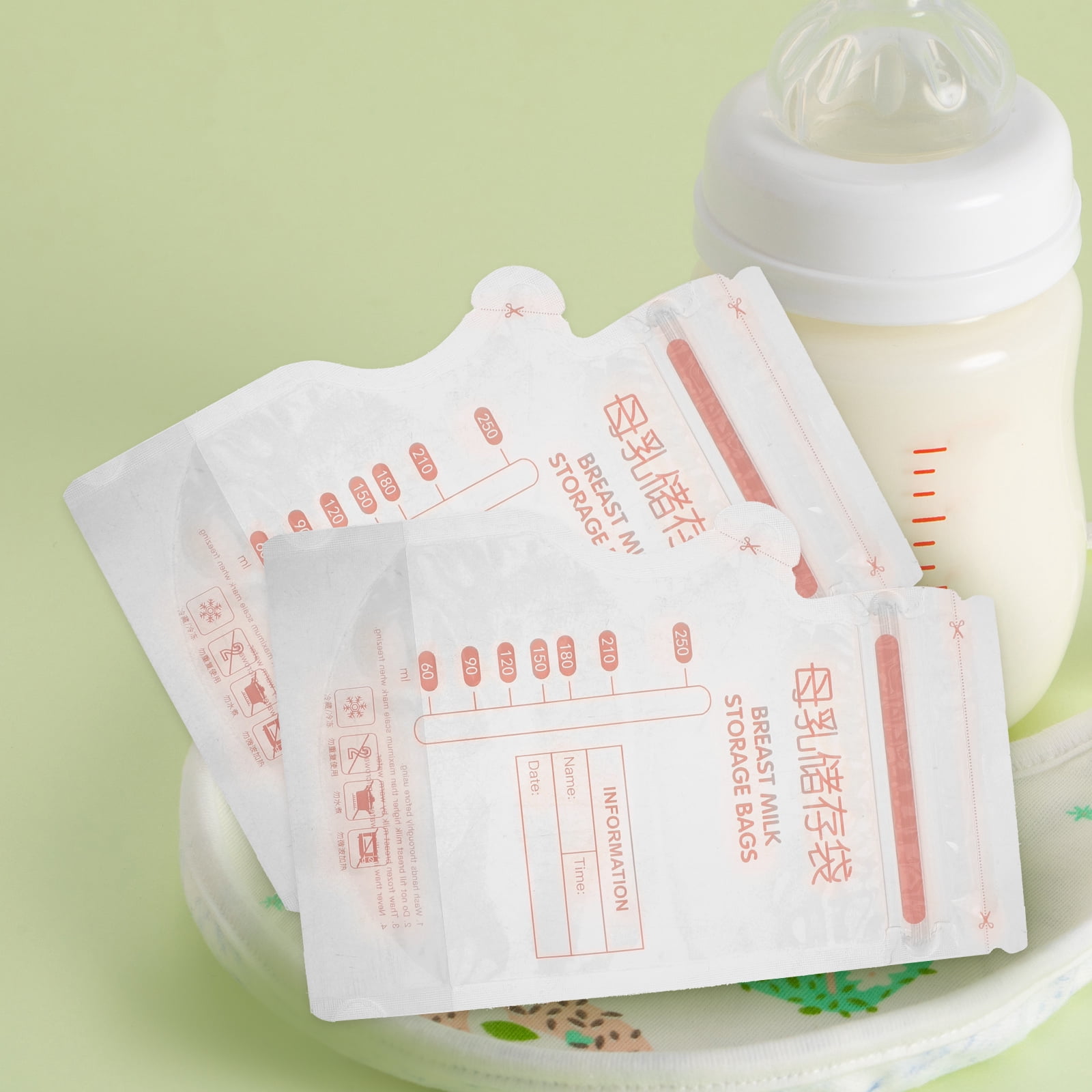 CRILSTYLEO Milk Storage Bags for Freezer Use Leak Proof and Safe for Breastfeeding Multi 150 pcs