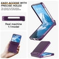 thumbnail image 6 of ELEHOLD Case for Samsung Galaxy Z Flip 7 with Built-in Tempered Glass Screen Protector, Shock-Absorbent Lightweight Hard Shell with Hinge Protective Cover,Darkpurple, 6 of 7