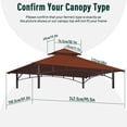 thumbnail image 2 of Carpa con toldo OLILAWN para parrilla con techo, 152 x 244 cm, color burdeos, 2 of 7