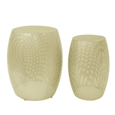 GDF Studio Modern Gold Finish Side Table Set