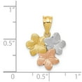 thumbnail image 4 of 14K Tri-Color Gold Charm Pendant Flower, 4 of 4