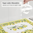 thumbnail image 4 of Lemon Coffee Mat Rubber Absorbent Dish Drying Mat For Kitchen Counter Coffee Bar Accessories 16x24 Inch, 4 of 7
