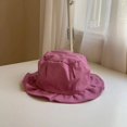 thumbnail image 5 of SikaFu Retro Bucket Hat Niche Pleated Lace Solid Color Fisherman Cap Summer Sunscreen Fresh Dome Women's Hats, 5 of 6