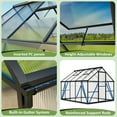 thumbnail image 3 of NETAJE 10'x8' Polycarbonate Greenhouse, Large Aluminum Walk-in Green House for Backyard, 3 of 7
