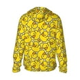 thumbnail image 3 of Kll Ducky Cartoon Animal Yellow Print Men'S Women’s Upf 50+ Sun Protection Outdoor Hoodie Jacket Long Sleeve Fishing Hiking Performance Shirt- Small, 3 of 8