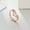 Rose Gold, variant on Womens Titanium Steel Love Heart Ring Adjustable Opening Retro Ring with Metal Ethnic Geometric Elements Fashion Jewelry Gift for Her Rose Gold White and Gold