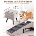 thumbnail image 4 of 17.13" H Dog Stairs for Small Dogs, 2-in-1 Pet Steps & Ottoman - Foldable Dog Stairs for Couch, Non-Slip Wooden Pet Stairs for Puppy Senior Injured Dogs, 4 of 6