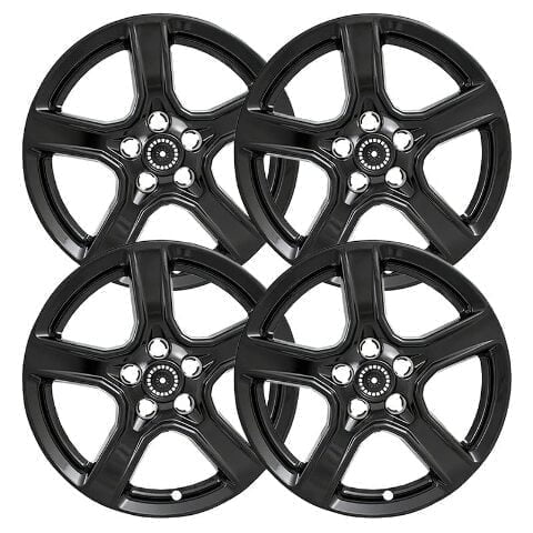 Set of 4 18 inch Gloss Black ABS Wheel Covers Compatible with 2023-2024 Chevrolet Camaro LT Rims