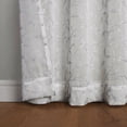 thumbnail image 3 of No. 918 Holly 2-pack Metallic Embroidery Christmas Sheer Rod Pocket Curtain Panel Pair, Silver, 37"W x 63"L (2 Panels), 3 of 7