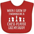 thumbnail image 3 of Inktastic Chess Player Childs Game Boys or Girls Baby Bib, 3 of 4