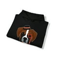 thumbnail image 4 of Hipster Boxer Dog Graphic Hoodie Sweatshirt, Sizes S-5XL, 4 of 9