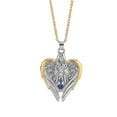thumbnail image 4 of Teissuly Fashion Retro Angel Diamond Guardia n Two-tone Women's Necklace, 4 of 9