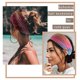 thumbnail image 4 of Diademas anchas, turbantes elásticos, bandas para el cabello anudadas, bandas elásticas para el sudor para hacer ejercicio, yoga, correr, deportes, pañuelos para la cabeza grandes para mujeres, 4 of 5