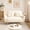 Beige, variant on 48" Modern Faux Leather Loveseat with 2 Pillows - Small Space Sofa for Living Room, Bedroom, Apartment & Office