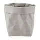 thumbnail image 2 of Creativo lavable contenedor de papel Kraft bolsa de bolsa de almacenamiento hogar para alimentos / plantación / regalos de juguete Gray M, 2 of 9