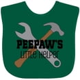 thumbnail image 3 of Inktastic Peepaw Grandpa's Little Helper Boys Baby Bib, 3 of 4