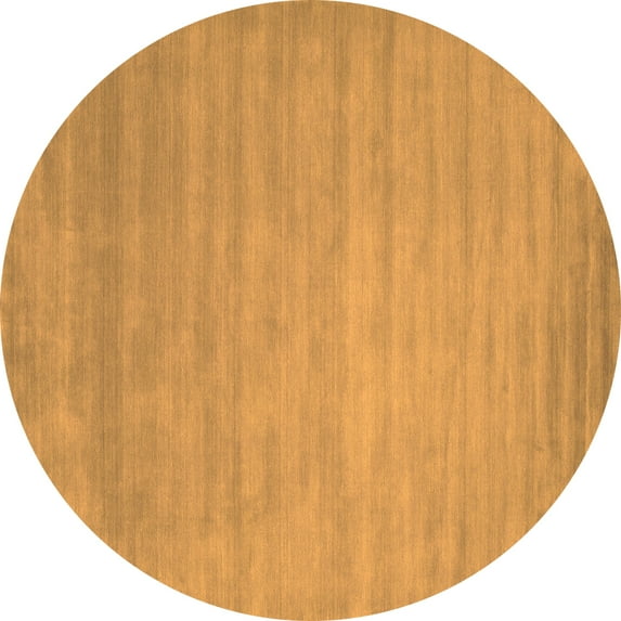 Ahgly Company Indoor Round Abstract Orange Contemporary Area Rugs, 8' Round