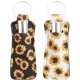 thumbnail image 1 of 2 fundas para bálsamo labial con forma de girasol, llavero, estuche para lápiz labial, flores, colorido, rectangular, de neopreno, con clip para brillo labial., 1 of 9