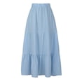 thumbnail image 4 of Abomasnow Women’s Summer Boho Flowy Swing Tiered A-Line Maxi Skirt 2025 Fashion Elastic Waist Pleated Vacation Beach Long Dress, 4 of 8