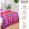 thumbnail image 4 of Personalized Blanket for Adults Kids Personalized Name Blanket Custom Blanket with Name Gift for Christmas Birthday Valentines Day (Color -4), 4 of 5