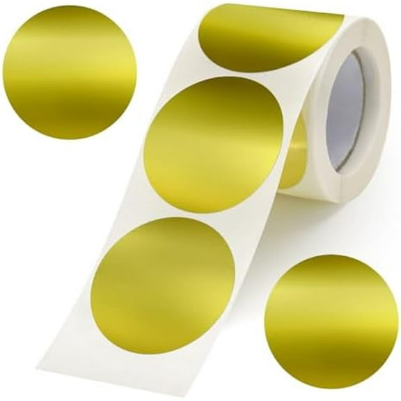 Embossing Stickers 300Pcs 2'' Gold Foil Seals Stickers for Certificates Self Adhesive Round Envelope Seal Label  Roll Blank Embosser Stamp  for Book Invitation Notary Seals$$Office