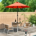 thumbnail image 3 of Kool 7.5ft Patio Umbrella with Crank Handle, Outdoor Market Umbrella with 6 Sturdy Umbrella Ribs Waterproof for Garden, Deck, Backyard, Pool, Orange, 3 of 7