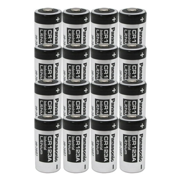 16 X Panasonic Cr123A 3 Volt Photo Lithium Batteries (Ideal For L.E.D Flashlights)