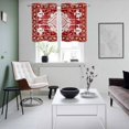 thumbnail image 5 of 2 Panels Kitchen Tier Curtains 39 Inch Length, Red Boho Grommets Window Treatment Curtain, Multicolored Colorful Tainted Pattern Tribal Thermal Curtains Drapes for Living Room/Bathroom, 5 of 9
