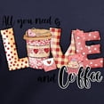thumbnail image 3 of CafePress - All You Need Is Love And Coffee T Shirt - Women's V-Neck Dark T-Shirt, 3 of 4