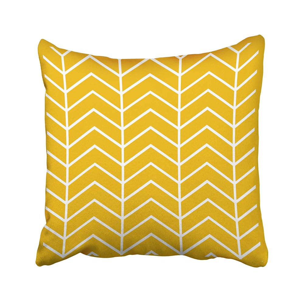 BPBOP chevron herringbone chevron mustard yellow Pillowcase Pillow