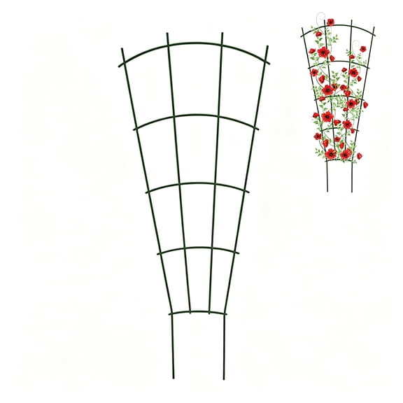 Garden Plant Climbing Frame Trellis with Rustproof Iron Coating for Climbing Vines and Flowers Indoor and Outdoor Use 15.7 Inch