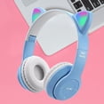 thumbnail image 4 of Gaming Headset Cat Ear Over-Ear Audífonos Stereo Bass para PC Teléfono (Azul) Ehuebsd Para estrenar, 4 of 7