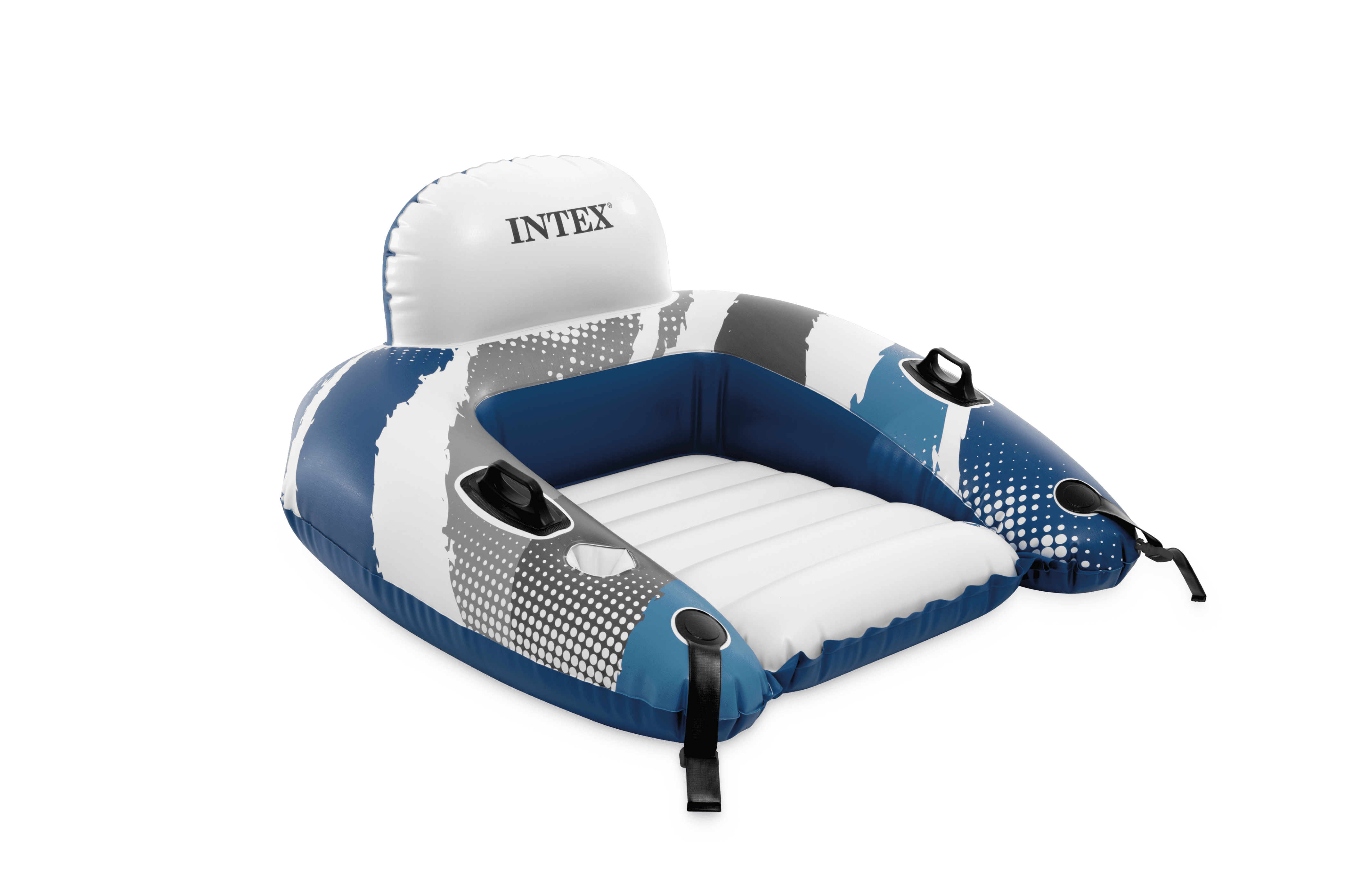 (5 pack) Intex River Run Lounge - Inflatable Floating Water Seat with Quick Connects - River Lake Pool