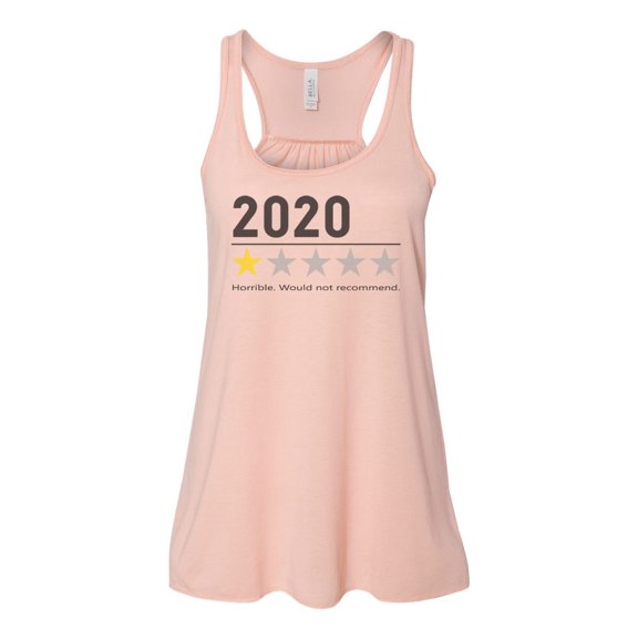 "2020 Tank, 2020 Review, Racerback, Sublimation T, Year Review, Soft Bella Canvas, Gift For Her, Bad Review, Gym Shirt, 2020 Racerback, Funny, Peach, SMALL"